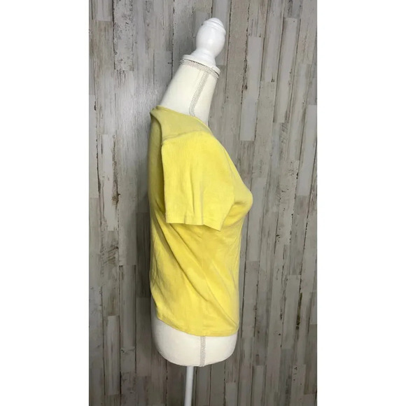 Levi's Women's Size Large Perfect Tee Lemon Yellow Short Sleeve Crewneck Shirt - Picture 6 of 6